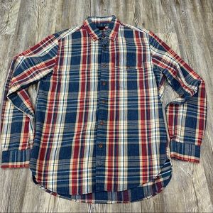J.Crew Men’s Blue Red Plaid Shirt Size Small